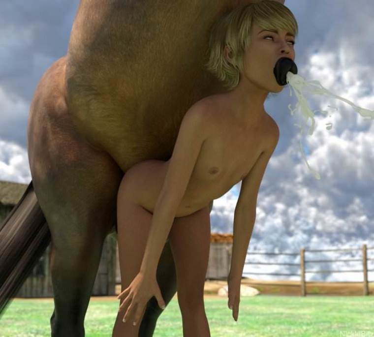 NickleBitz Zoo Porn Art 変態動物園ポルノ馬と代のロリコンロリータ。 楽しい！