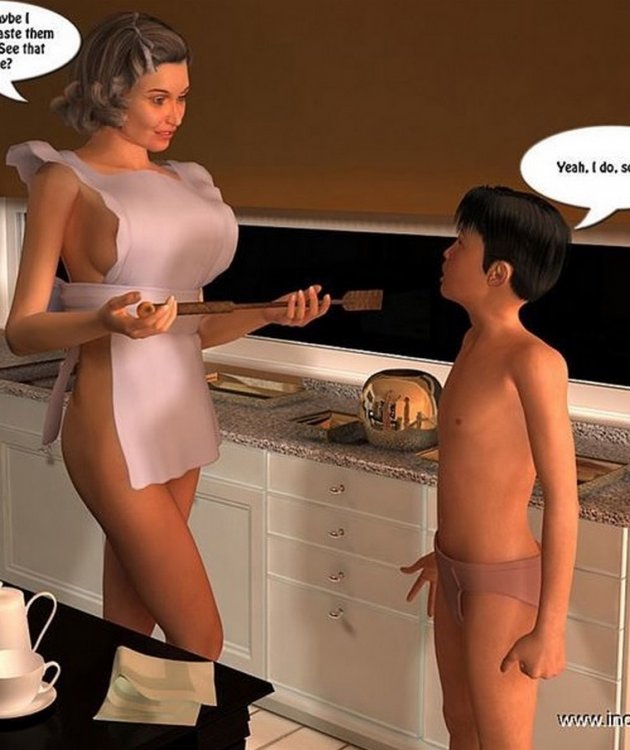 IncestBDSM Surprise for the son in the kitchen En